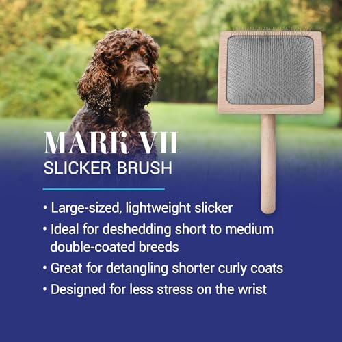 Mark VII Curved Back Slicker Brush for Dogs (Mark VII Large Curved Back)