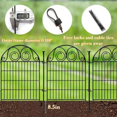 Tall Garden Animal Barrier Fencing with Gate (40''(H)-20panels-43.7ft(L))