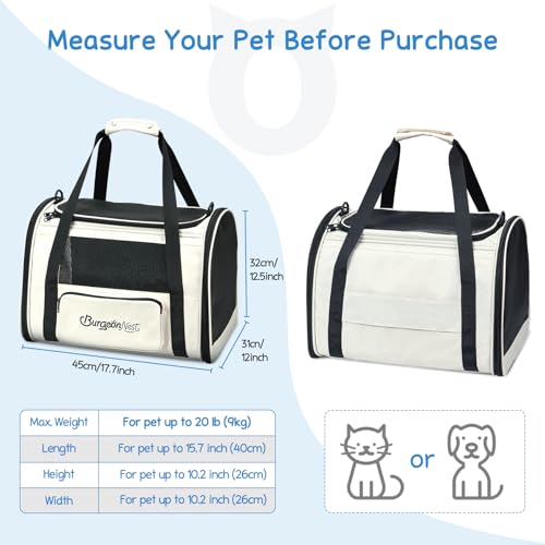 Cat Carrier Soft (Beige / 17.7"L x 12.0"W x 12.5"H)