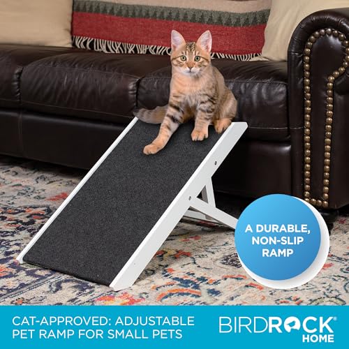 Adjustable Pet Ramp for Small Dogs (White - 13")