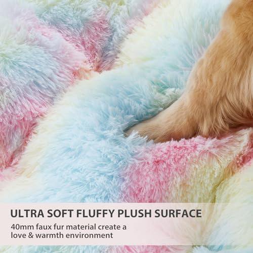Dog beds for Large Dogs (Rainbow / XL(41x27 inch))