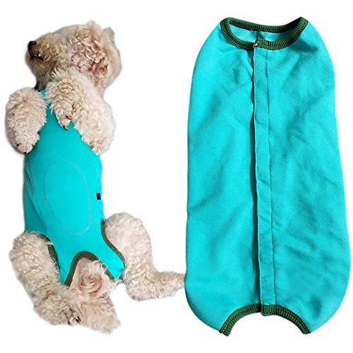 Dog’s Recovery Suit Post Surgery Shirt for Puppy (Medium / blue)