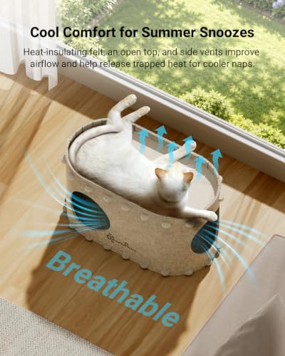 Cat House for Indoor Cats (Cream / Single)