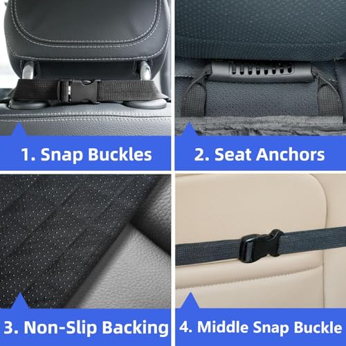 2 Pack Pet Car Seat Cover for Front Seat (black)