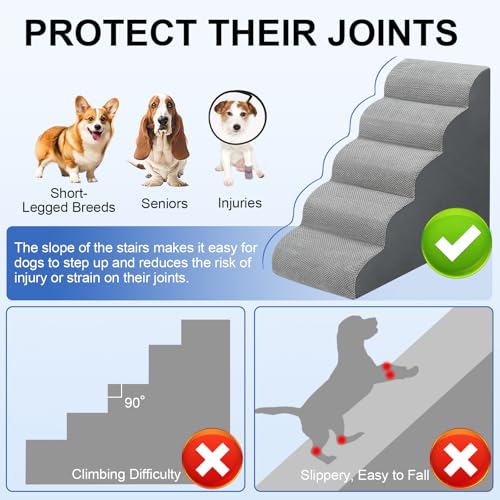 Dog Stairs for high Beds 28.7” H