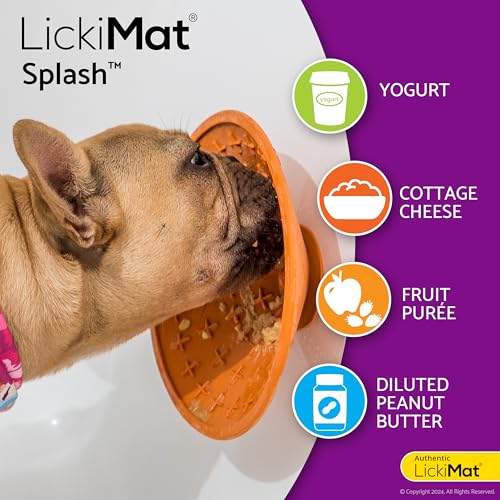 Splash Slow Feeder Bowl Lick Mat for Dogs (Green)