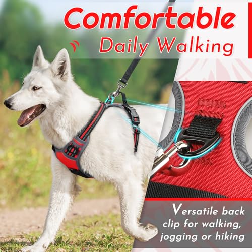 Dog Harness for Medium Sized Dogs (Medium / Red)
