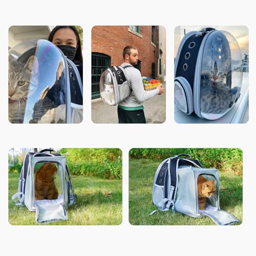 Cat Carrier Backpack (Square Back Expandable-Black)