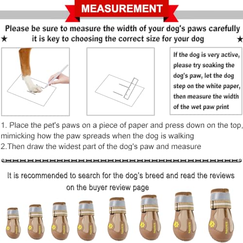 Dog Shoes for Hot Pavement (Size 8: 3.0''x3.3"(W*L) (Pack of 4))