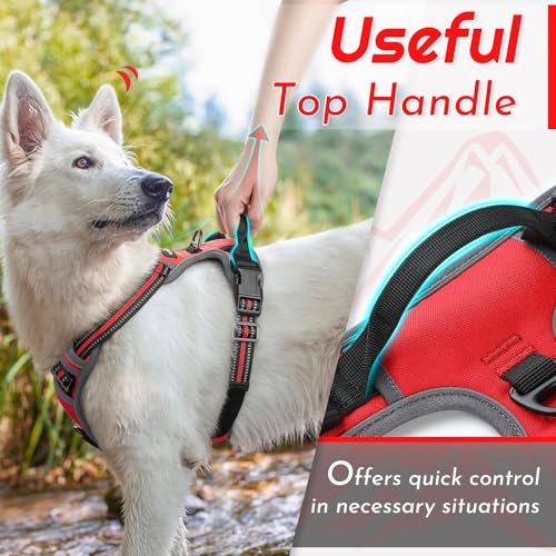 Dog Harness for Large Dogs (Large / Red)
