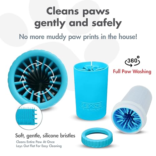 MudBuster Portable Dog Paw Cleaner (Blue / Medium)
