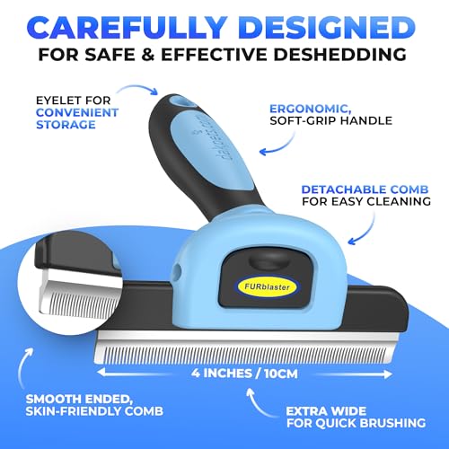 Dog Brush for Shedding (Blue)