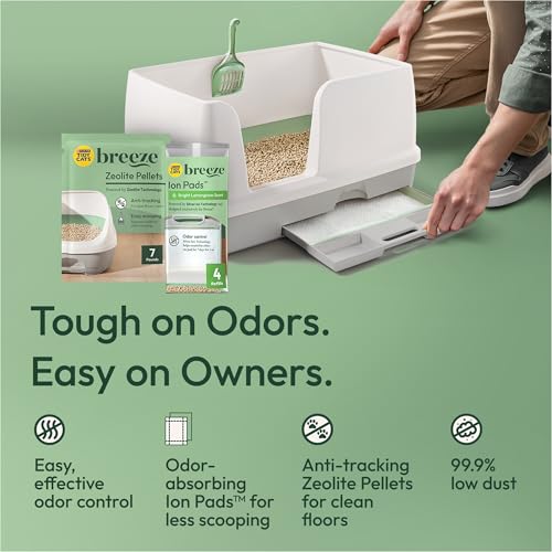 Breeze Litter Box System Kit with Pellet Cat Litter (XL / System Starter Kit: Multi-cat)