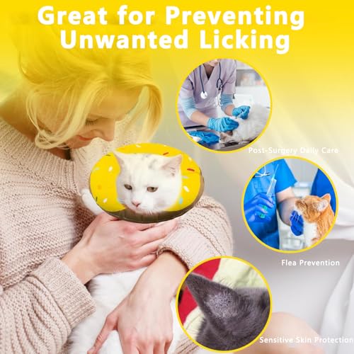 Cat Cone Collar Soft (Waterproof Yellow / Medium)