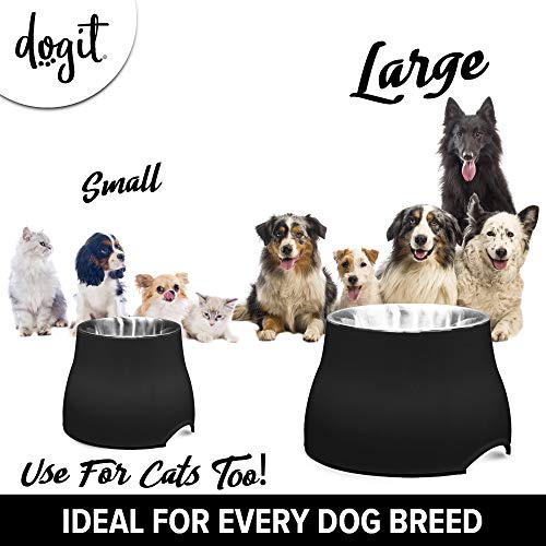 Elevated Dog Bowl (Large / Black)