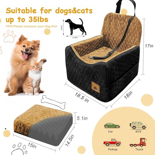 Dog Car Seat for Small (BlackBrown / Medium)