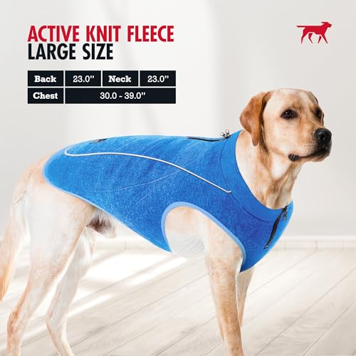 Insulated Fleece Sweater for Dogs (Large / Heather Blue)