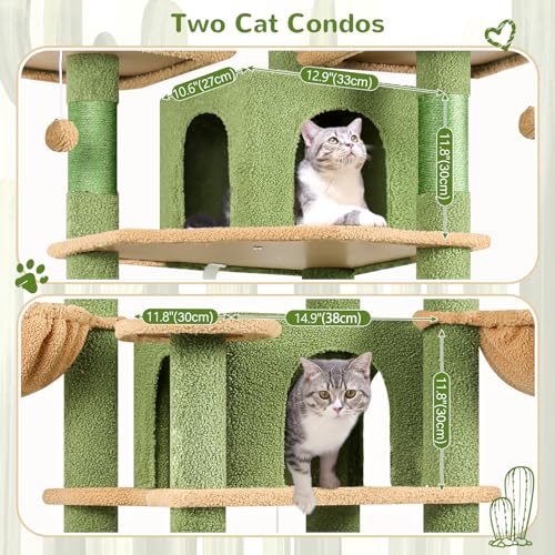 Big XXL Cactus Cat Tower for Indoor Multiple Cats (Cactus / 80inch)