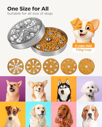 2 Pack Slow Feeder Dog Bowls (Large-2Pack)