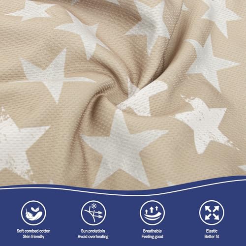 Dog Shirts Quick Dry Summer Cooling Star Printing Dogs T (Deep Green+Light Blue / X-Large)