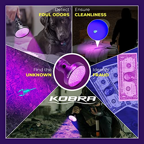 Kobra UV Black Light Flashlight 395nm (Purple / 100 LED)