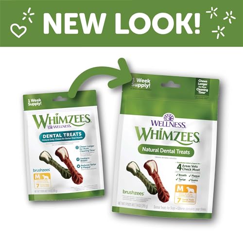 Wellness WHIMZEES Daily Brushzees Dog Dental Treats (7 Count (Pack of 1))