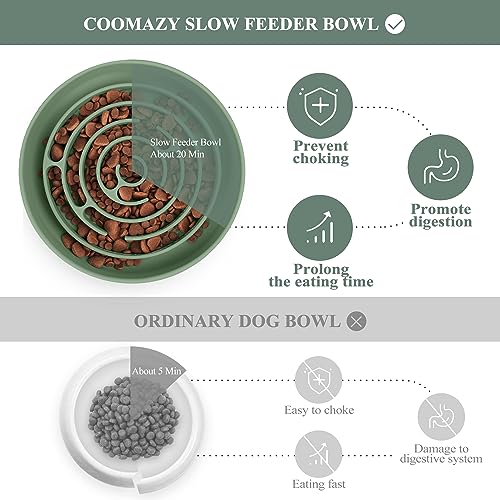 Slow Feeder Dog Bowls (Avocado Green / L)