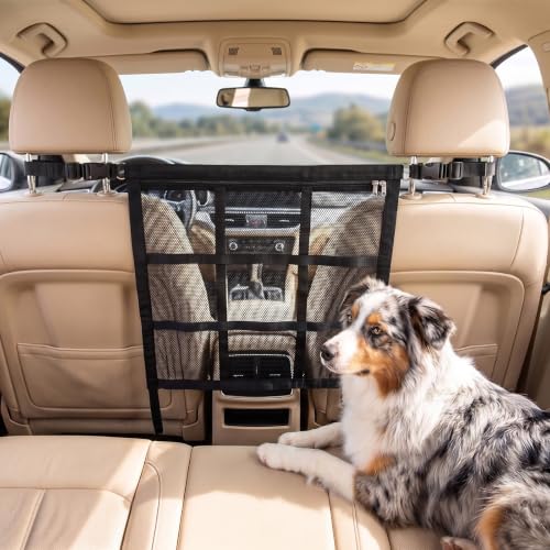 Dog Car Barrier with Storage Pocket Double (23.2" x 23.2")