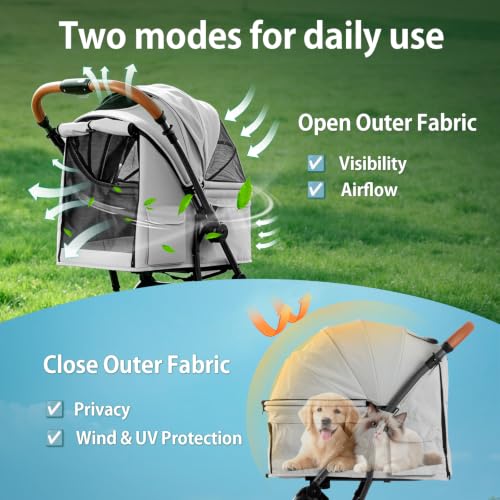Pet Stroller for Small (Grey)
