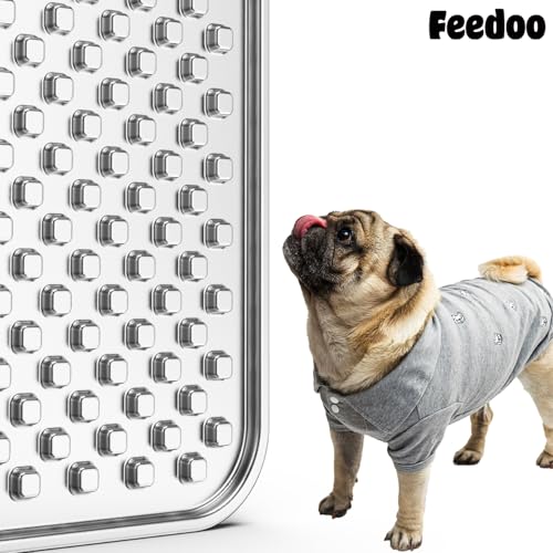 Double Layer Stainless Steel Lick Mat for Dogs & Cats (Large-2Pack)