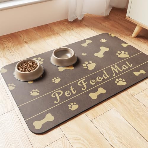 Pet Feeding Mat (Brown / 24"L x 16"W)
