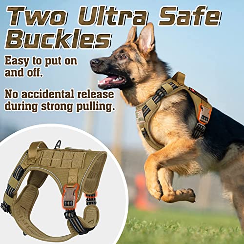 Tactical Dog Harness for Large (Brown / Large)