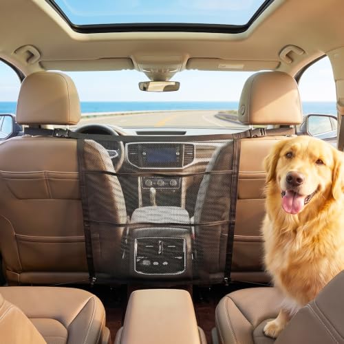 Dog Car Barrier with Metal Hooks