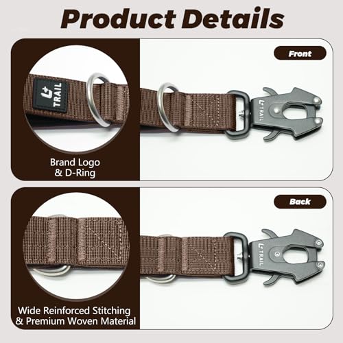 14 Inch Traffic Dog Leash with Padded Handle (Brown)