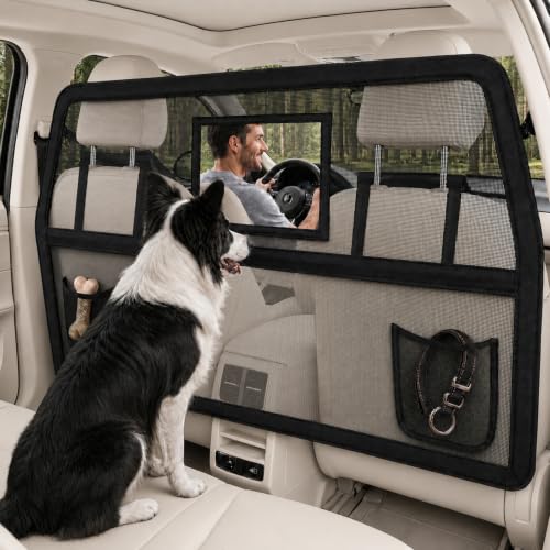 52" Wide Dog Car Barrier with Window & Steel Frame