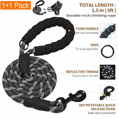 Essential Dog Harness (XS / Black)