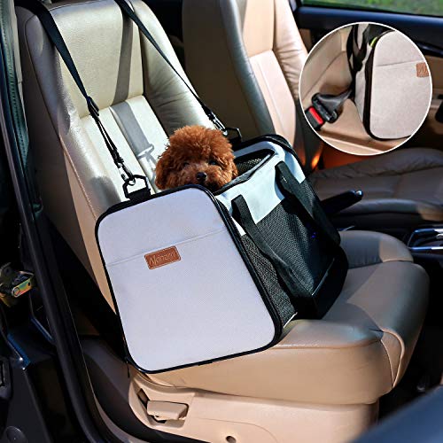 Cat Carrier Portable Foldable Dog Pet Carrier (19.7"L x 12.0"W x 12.0"H / Grey)