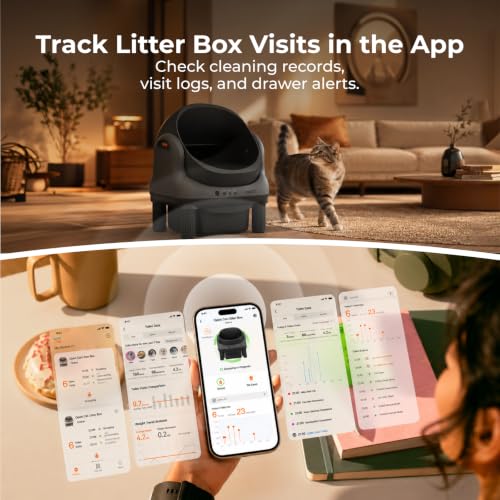 Open Top L1 Self Cleaning Litter Box (Dark Gray)