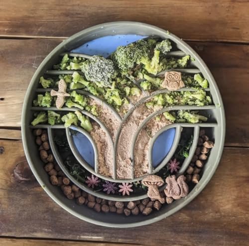 Slow Feeder Dog Bowl (Camo Green)