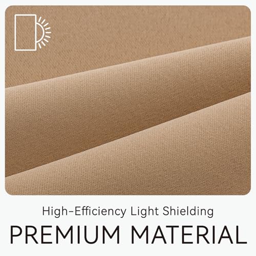 Blackout Curtains Adhesive (Brown / 47"W x 79"L (Pack of 1))