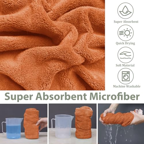 Dog Bathrobe Super Absorbent Towel Robe (Orange / X-Large)