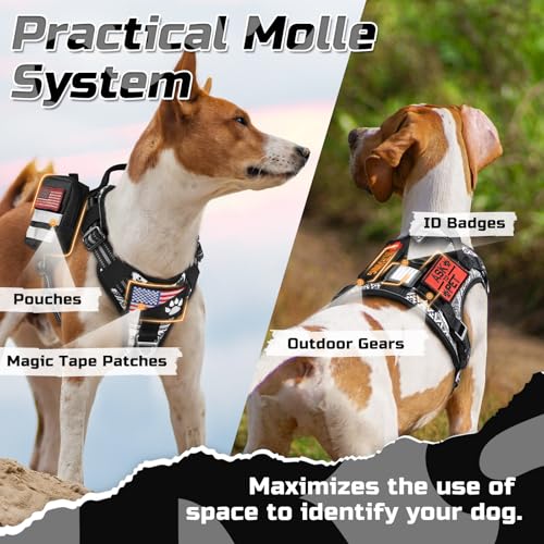 Tactical Dog Harness for X (B&W Geometric / X-Large)