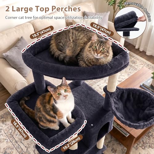 Cat Tree 78.7'' Cat Tower (78.7 inch / Smoky gray)