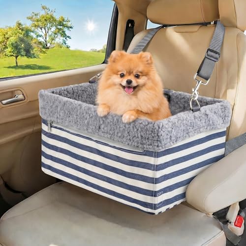 Dog Car Seats for Small Dogs (Large - Up to 20 lbs / Stripe)