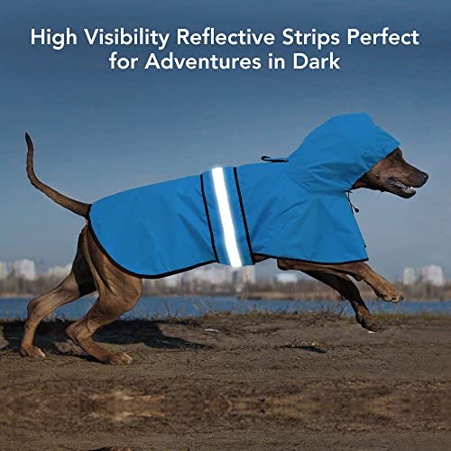 Waterproof Reflective Dog Raincoats (Blue / Small)