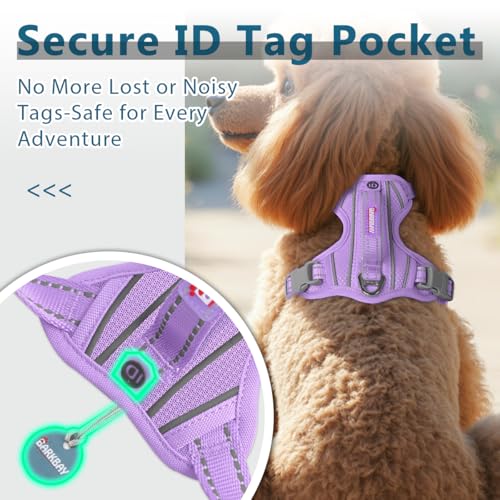 No Pull Dog Harness for Small Sized Dogs (X-Small(Chest:15.5-19.5”) / Violet Purple)