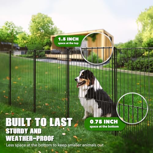 Tall Fence Panels (29” L x 32” H (5 Panels) / Black)