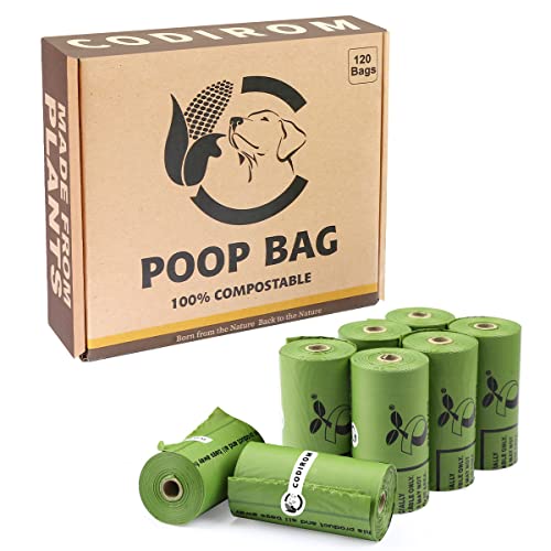 Certified Home Compostable Dog Poop Bags (Forest Green / 120 Count (Pack of 1))