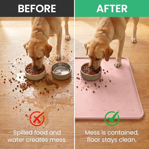 Silicone Pet Feeding Mat (pink / 26*18)
