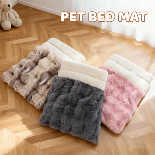 3 in 1 Semi Enclosed Self Warming Burrow Cat Bed Sleeping Cave (Pink)